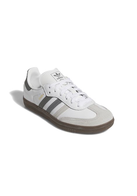 Scarpe Adidas Samba OG Bianco Grigio Bambini ADIDAS ORIGINALS | Sneakers | JP7024-